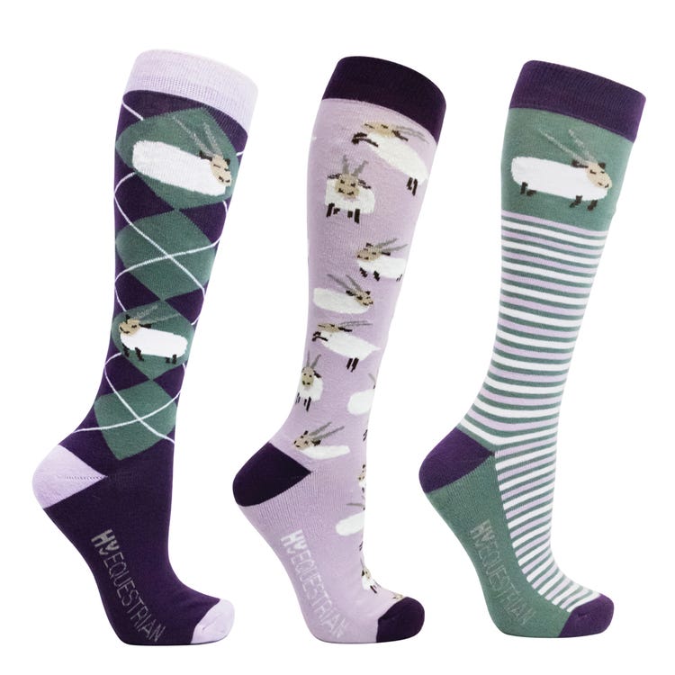 Hy Equestrian Gallant Goat Socks (Pack of 3) image 1