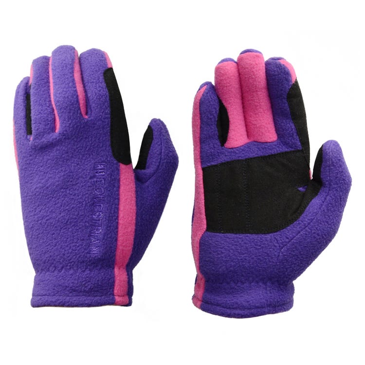 Hy Equestrian Children&#039;s Fleece Riding Gloves image 1