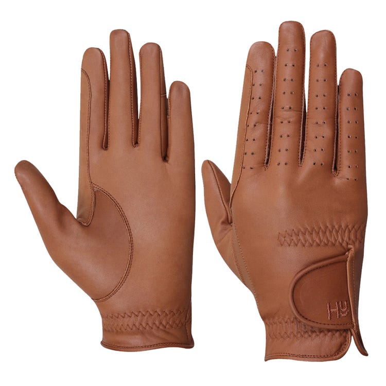 Hy Equestrian Leather Riding Gloves image 3