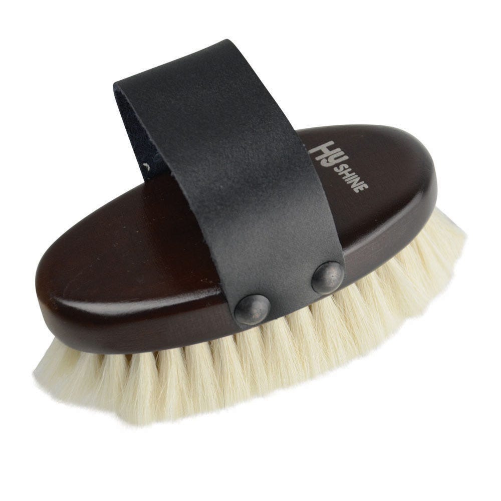 Hy Equestrian Deluxe Goat Hair Wooden Body Brush image 2