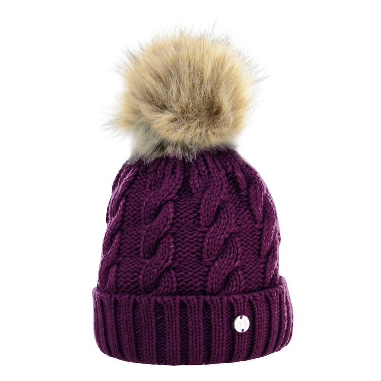 Hy Equestrian Melrose Cable Knit Bobble Hat image 6