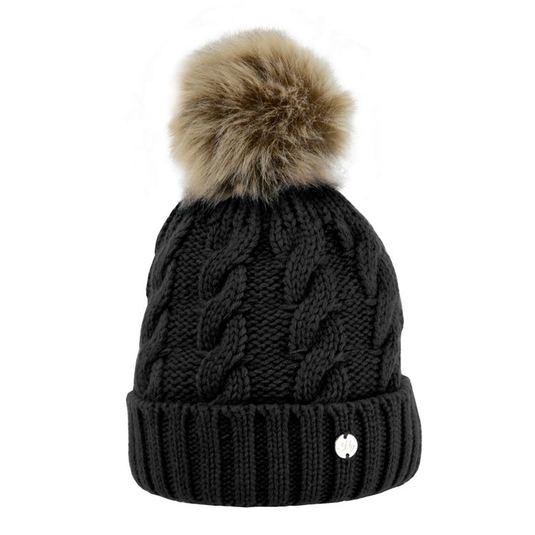 Hy Equestrian Melrose Cable Knit Bobble Hat image 7