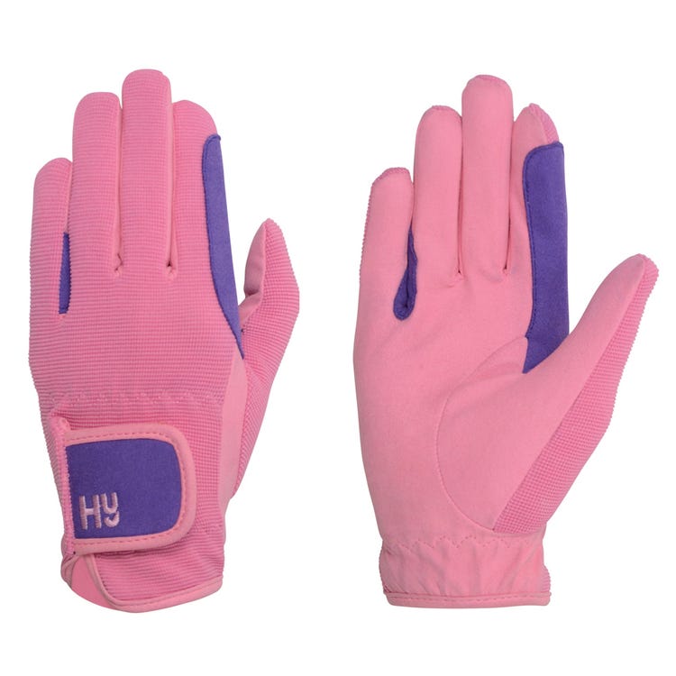 Hy Equestrian Children&#039;s Two Tone Riding Gloves image 1