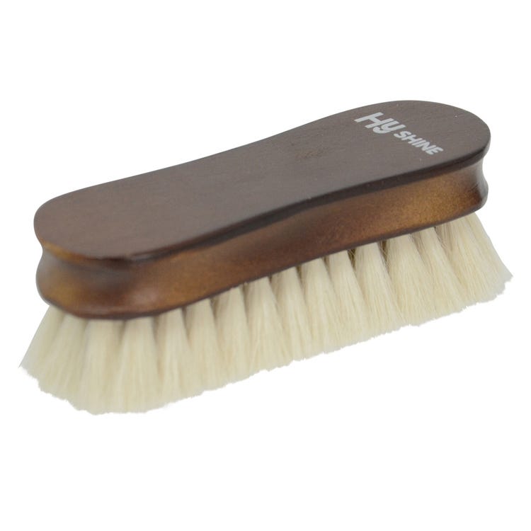 Hy Equestrian Deluxe Wooden Face Brush with Goats Hair image 1