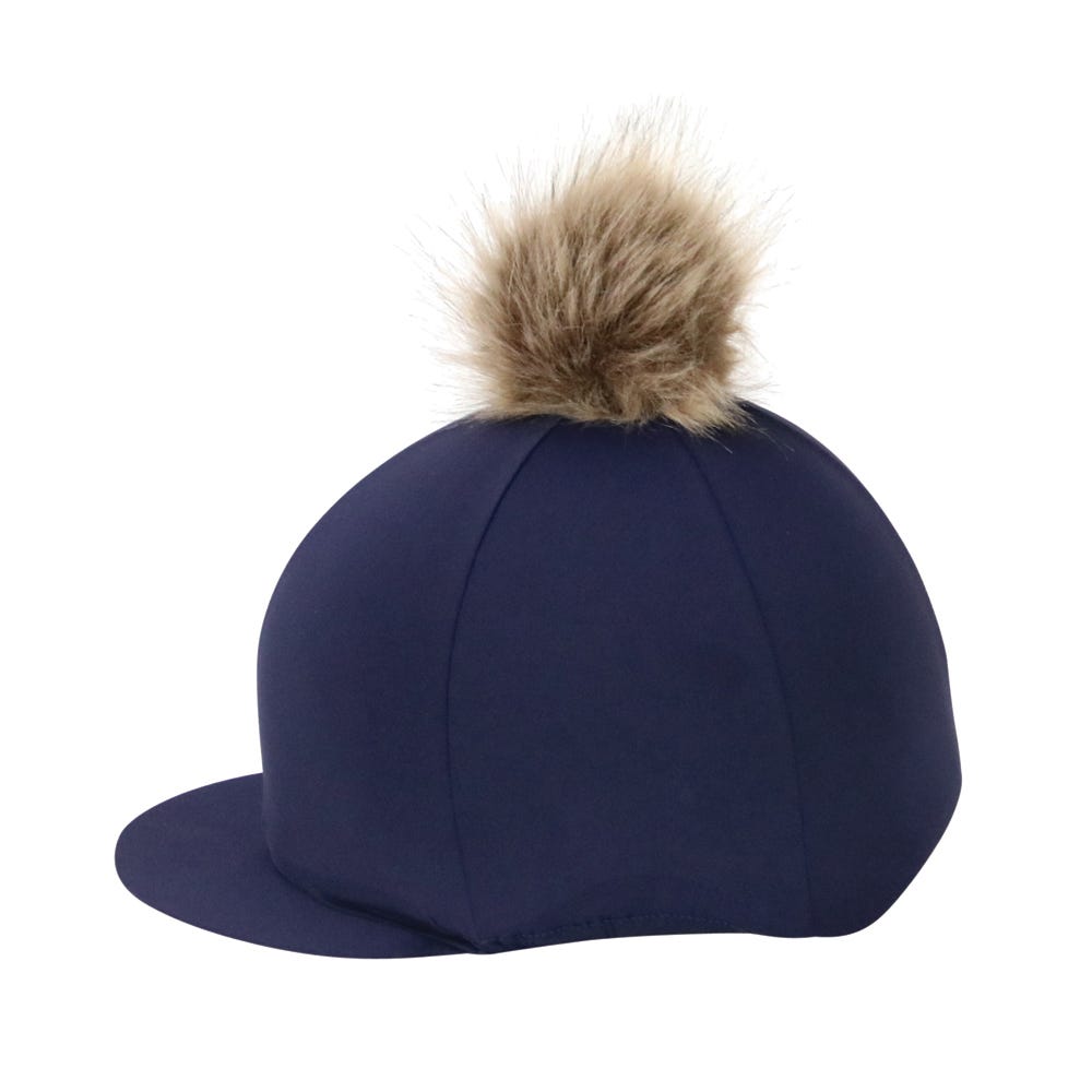 Hy Equestrian Hat Cover with Faux Fur Pom Pom image 1