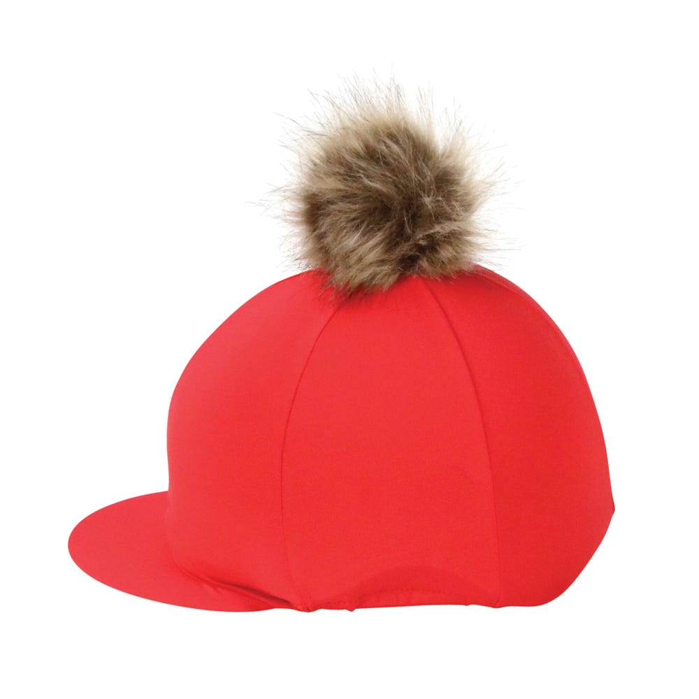 Hy Equestrian Hat Cover with Faux Fur Pom Pom image 3