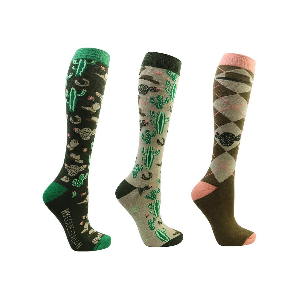 Hy Equestrian Wild Wild West Socks (Pack of 3) image 2