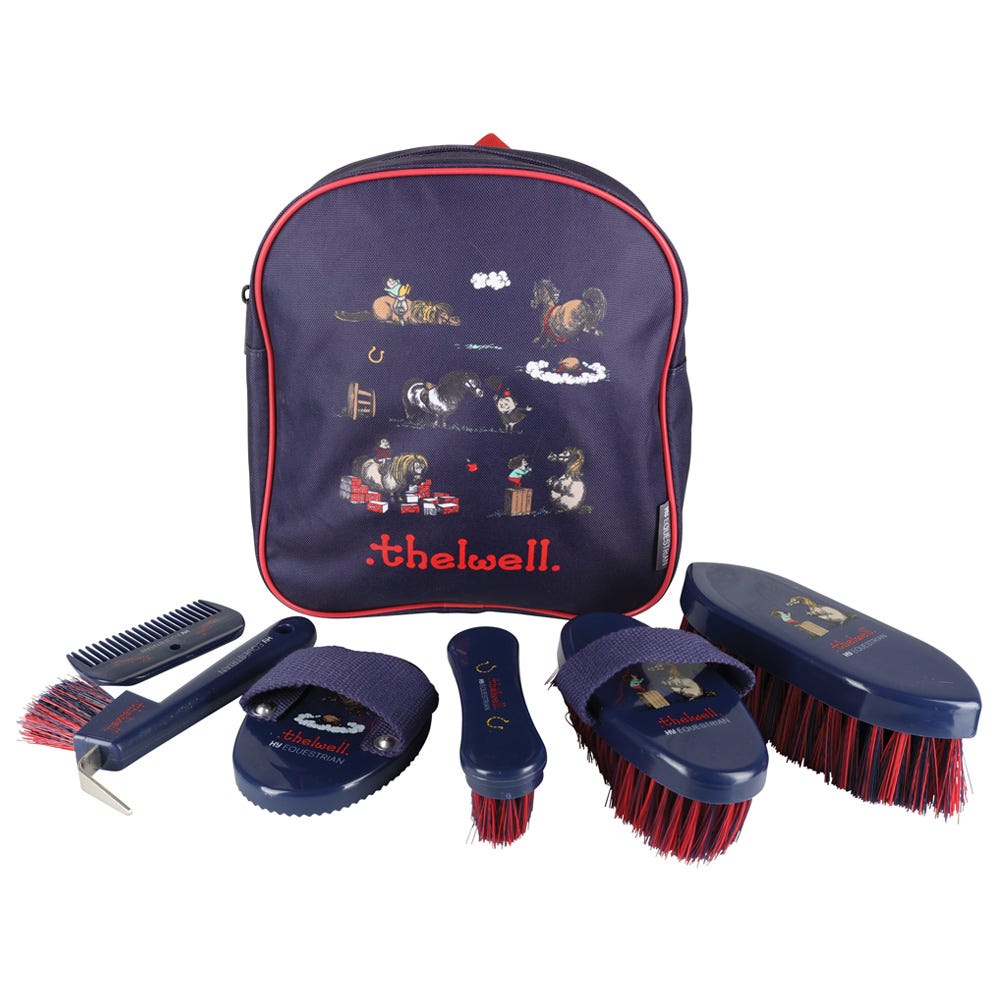 Hy Equestrian Thelwell Collection Practice Makes Perfect Complete Grooming Kit Rucksack image 1