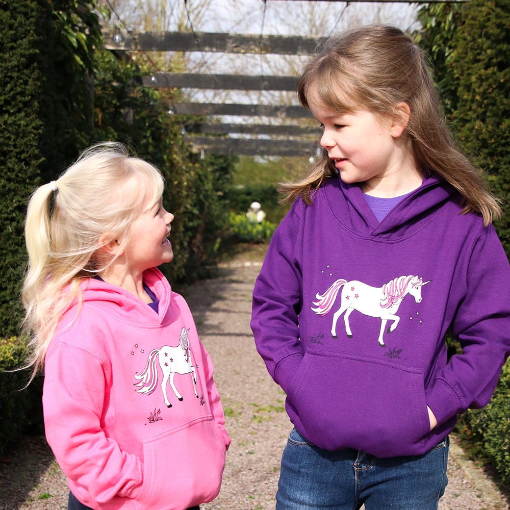 British Country Collection Dancing Unicorn Childs Hoodie image 3