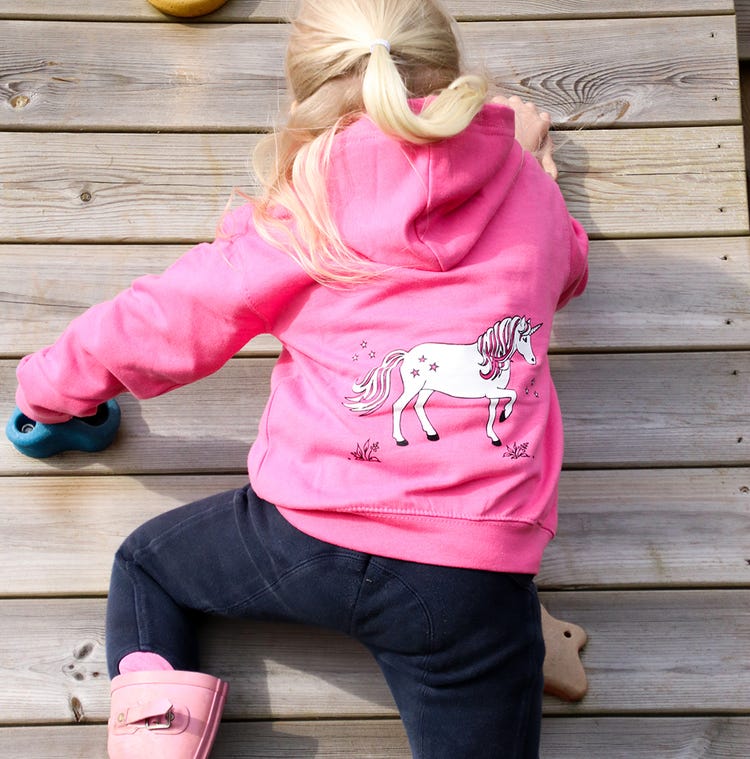 British Country Collection Dancing Unicorn Childs Hoodie image 10