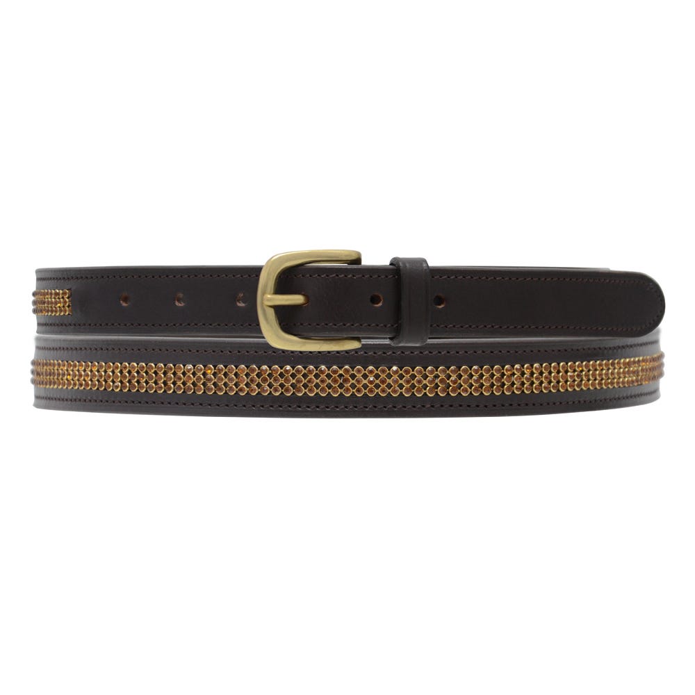 Hy Crystal Diamante Leather Belt image 1