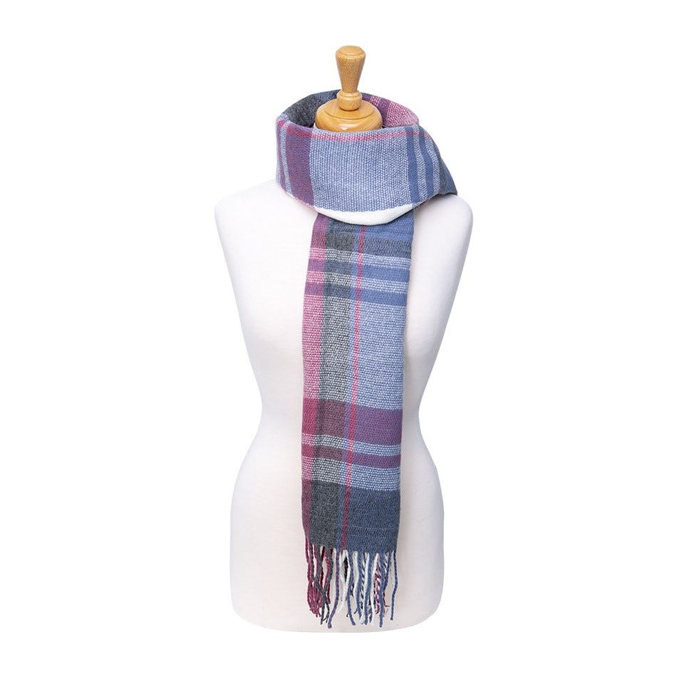 Hy Equestrian Ladies Supersoft Tartan Scarf image 1