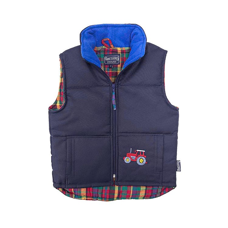 British Country Collection Three Tractors Childrens Gilet image 2