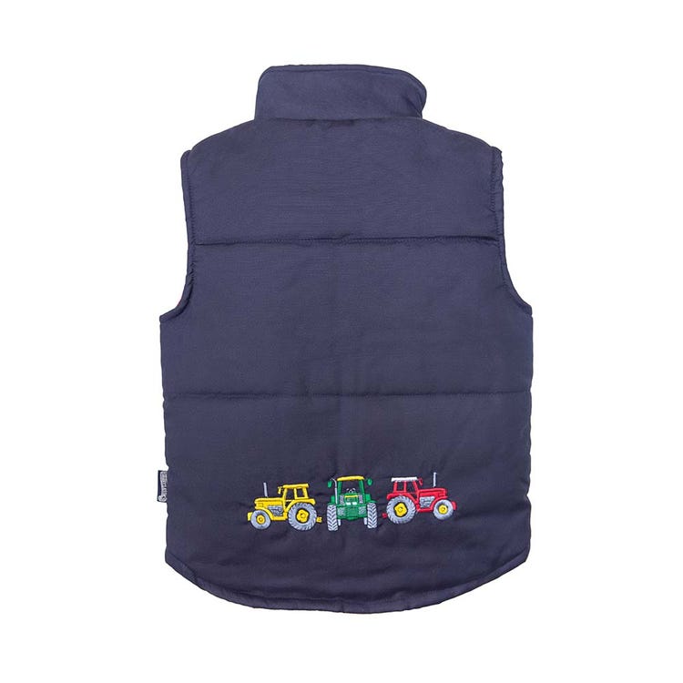 British Country Collection Three Tractors Childrens Gilet image 3