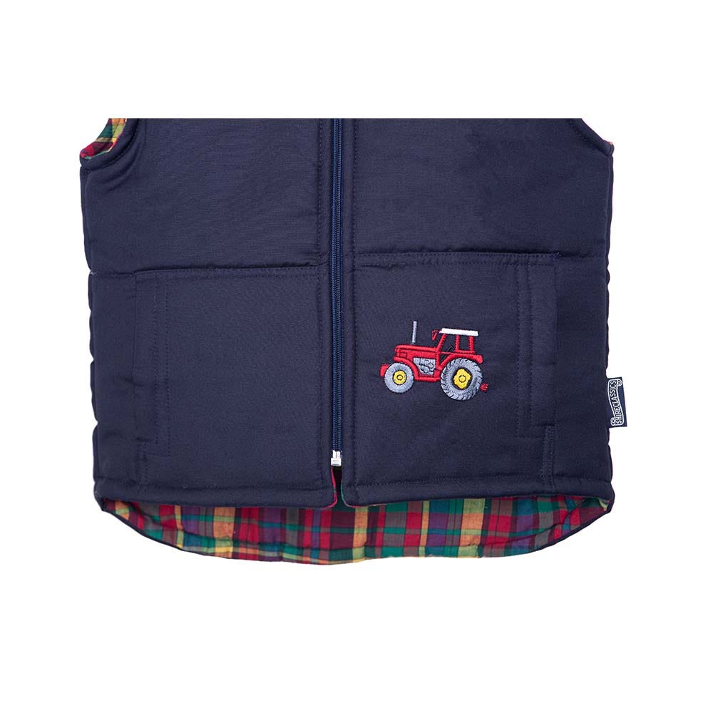 British Country Collection Three Tractors Childrens Gilet image 4