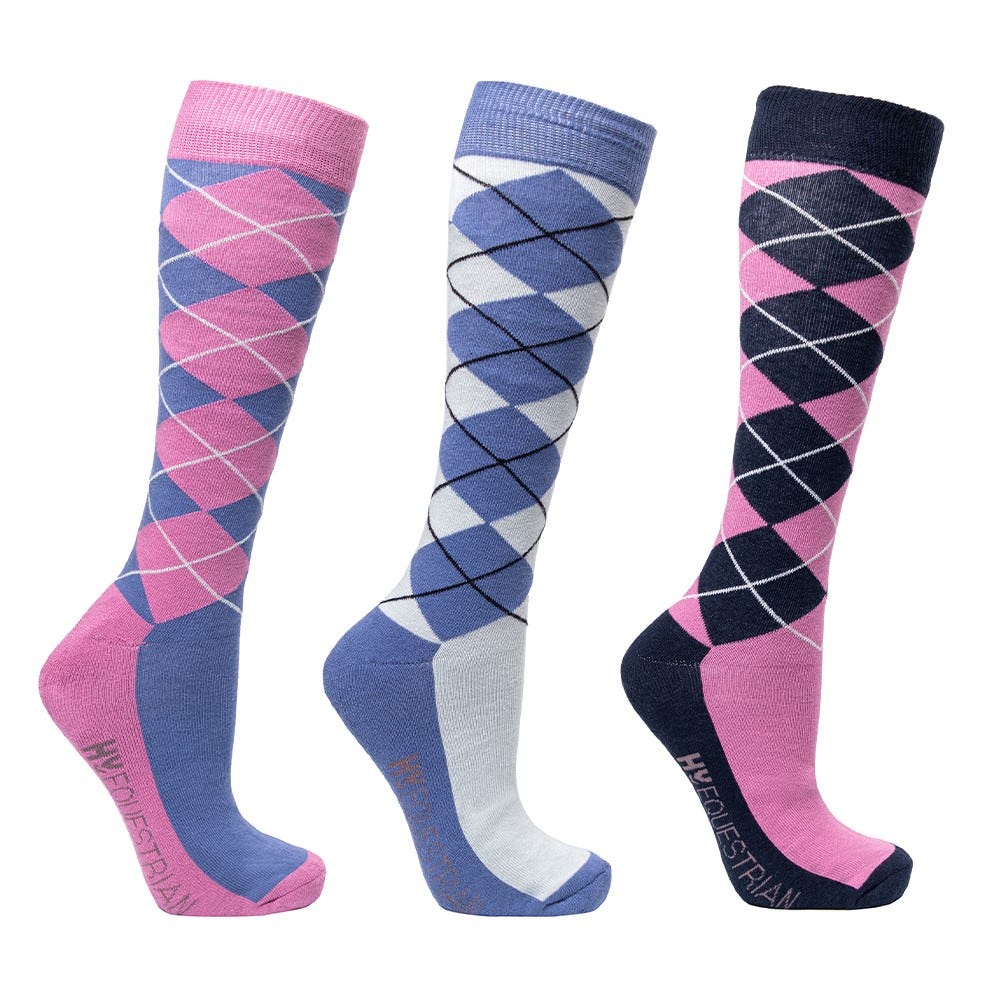 Hy Equestrian Synergy Argyle Socks (Pack of 3) image 4