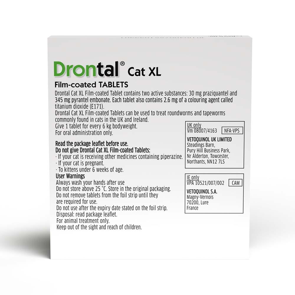 Drontal Cat Ellipsoid Tablet XL image 3