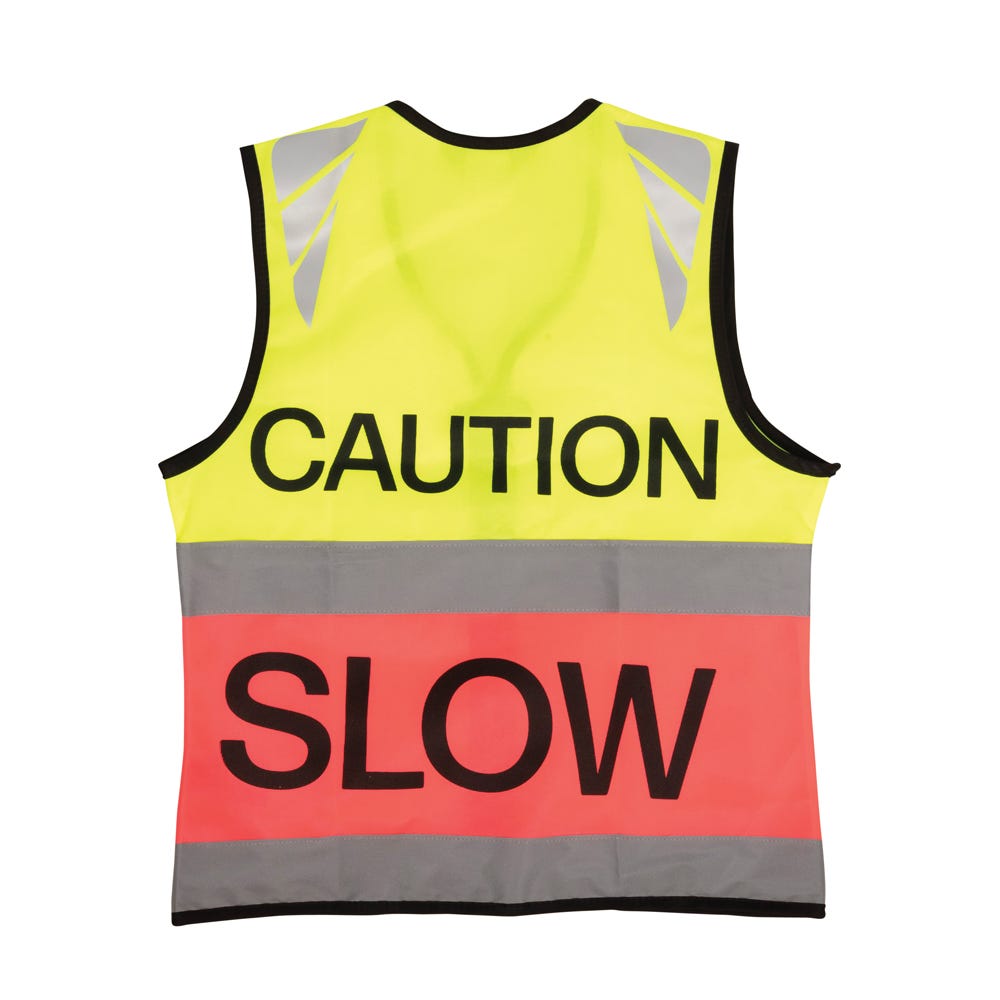 Reflector Two Tone Warning Tabard by Hy Equestrian - Caution Slow image 2