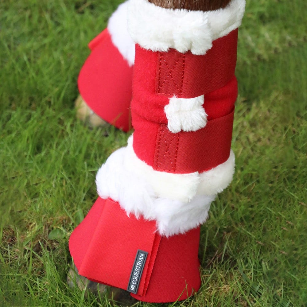 Hy Equestrian Christmas Santa Horse Leg Wraps (Set of 4) image 2