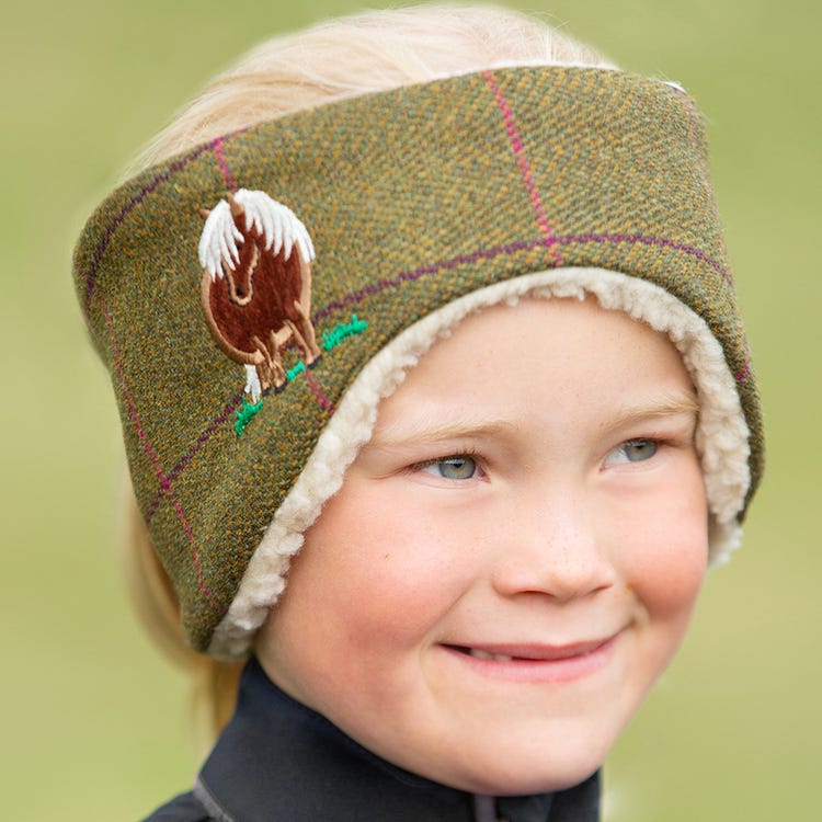 British Country Collection Fat Pony Childrens Tweed Headband image 1