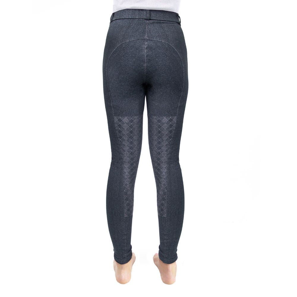 Hy Equestrian Children&#039;s Jesmond Jewel Denim Look Tights image 2