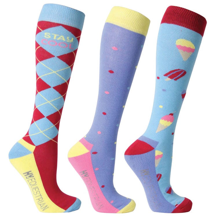 Hy Equestrian Stay Cool Socks (Pack of 3) image 1