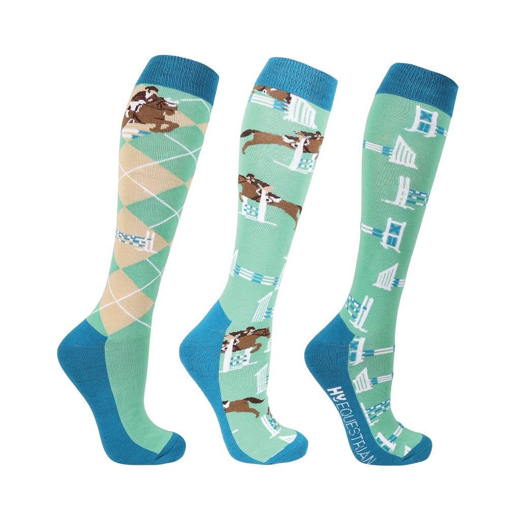 Hy Equestrian Show Jumping Socks (Pack of 3) image 1