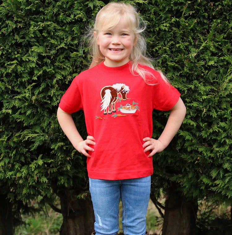 British Country Collection Carrot Pony Childrens T-Shirt image 1