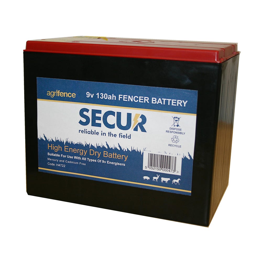 Agrifence 9v 130ah Dry Battery image 1