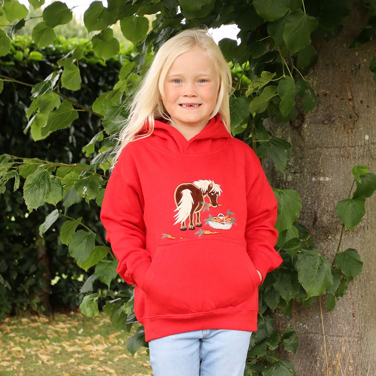 British Country Collection Carrot Pony Childrens Hoodie image 1