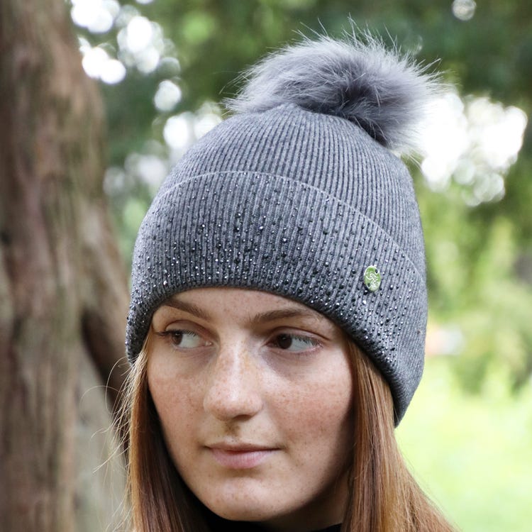 Hy Equestrian Alaska Diamante Bobble Hat image 4