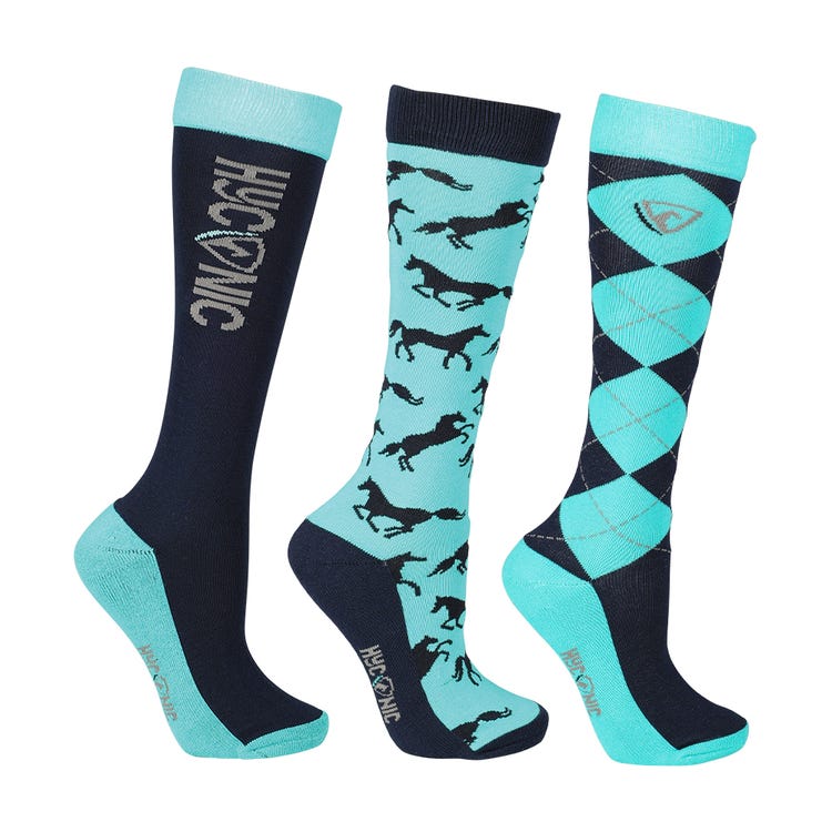 HyCONIC Children&#039;s Pattern Socks by Hy Equestrian (Pack of 3) image 3