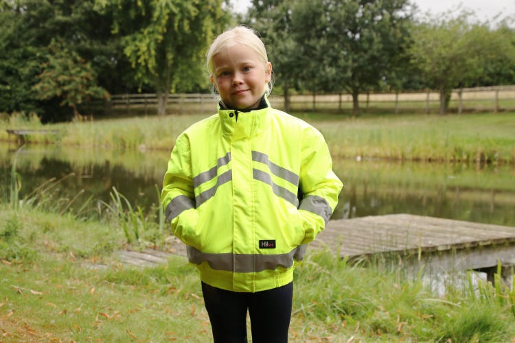 HyVIZ Reflective Waterproof Children&#039;s Blouson by Hy Equestrian  image 3