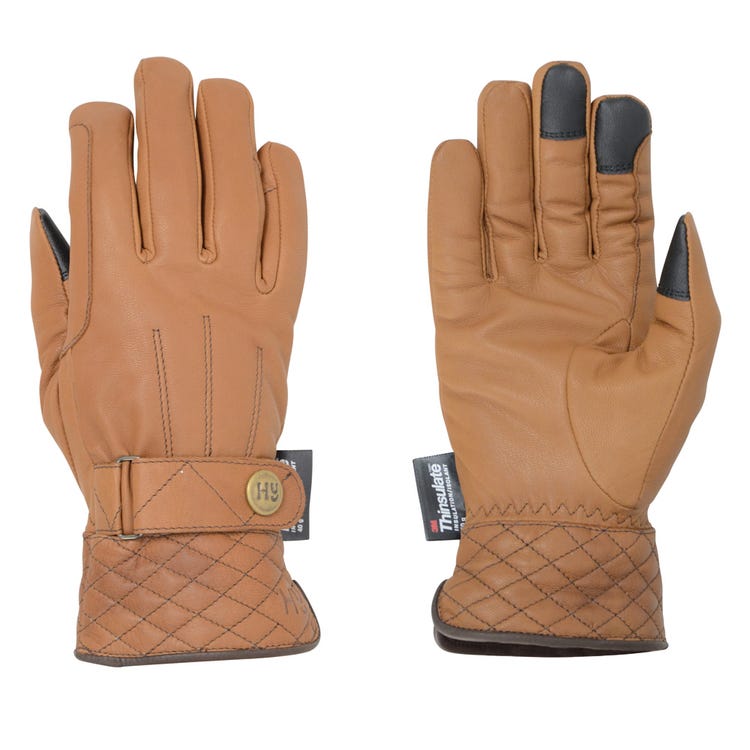 Hy Equestrian Thinsulate™ Quilted Soft Leather Winter Riding Gloves image 1