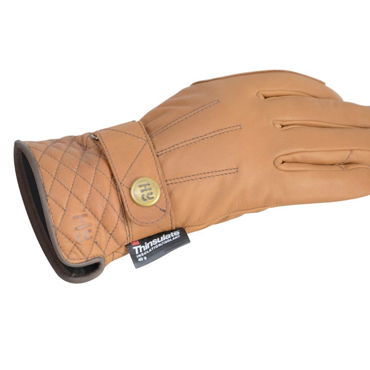 Hy Equestrian Thinsulate™ Quilted Soft Leather Winter Riding Gloves image 2