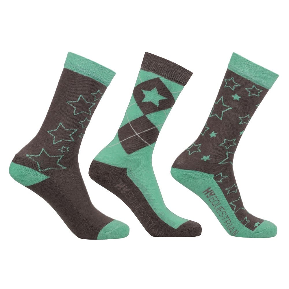 Hy Equestrian Stella Children&#039;s Socks (Pack of 3) image 5