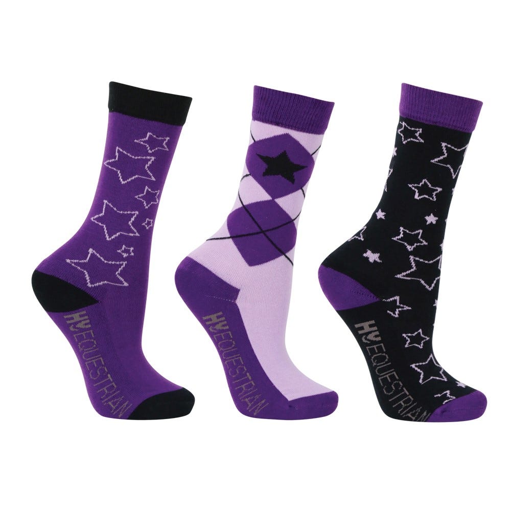 Hy Equestrian Stella Children&#039;s Socks (Pack of 3) image 3