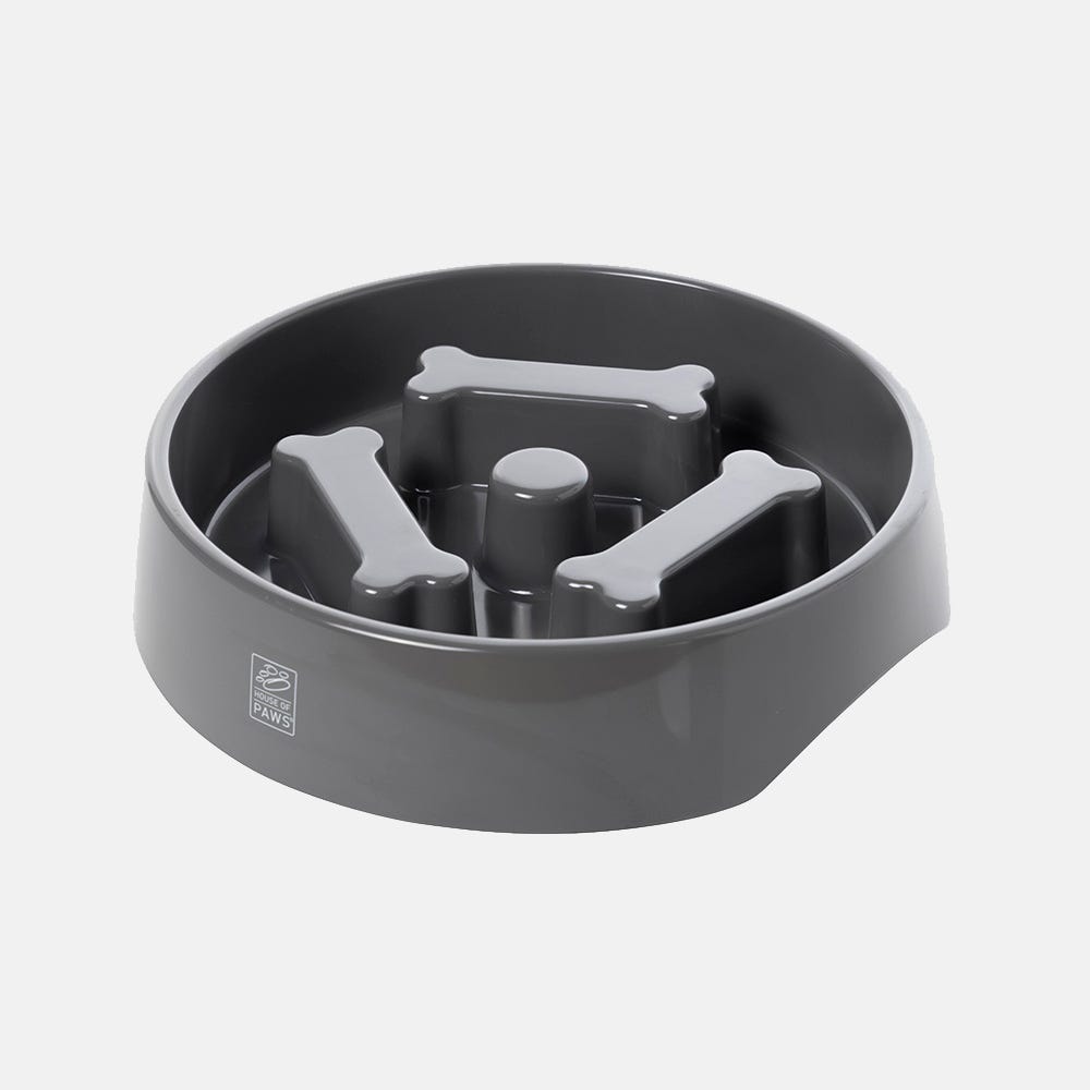 House of Paws Go Slow Bone Bowl Feeder image 1