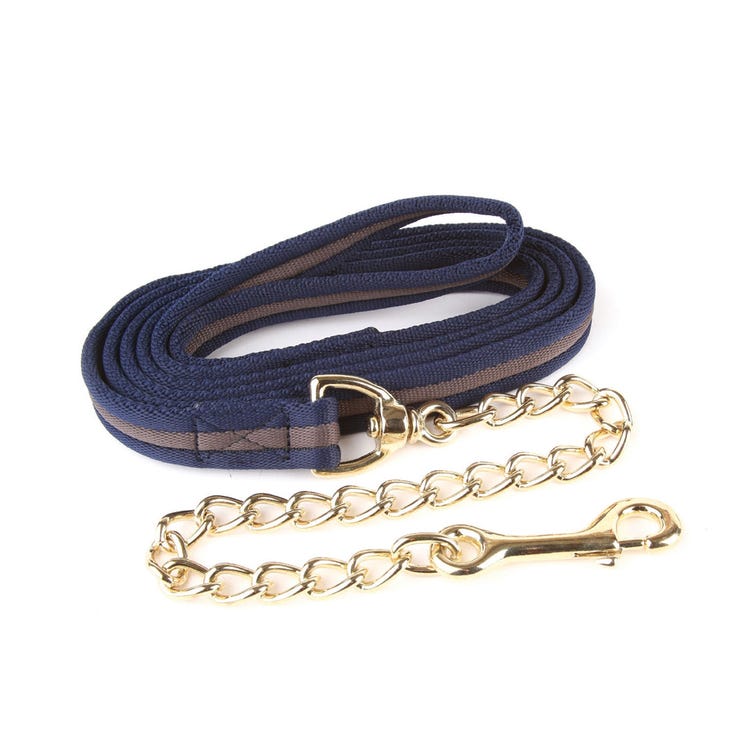 Hy Equestrian Soft Webbing Lead Rein With Chain image 1