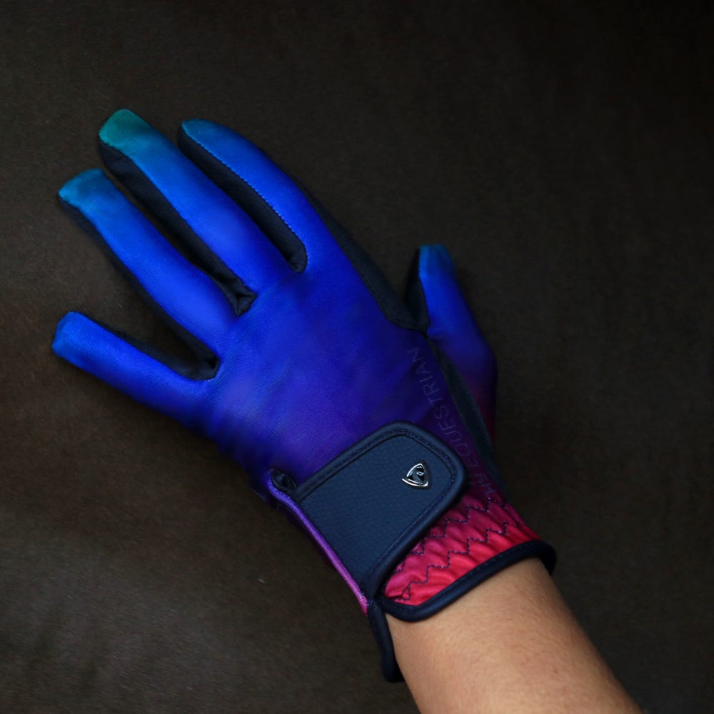 Hy Equestrian Ombre Riding Gloves image 6