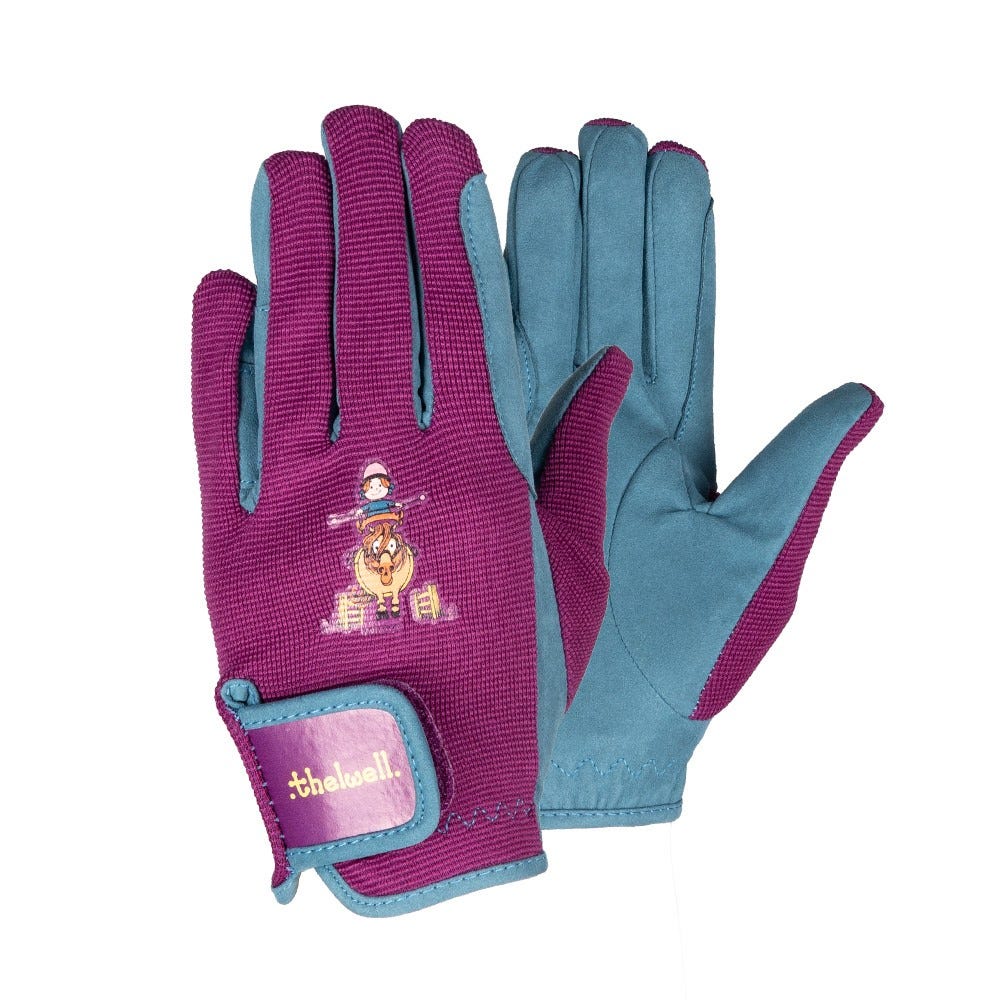 Hy Equestrian Thelwell Collection Pony Friends Riding Gloves image 1