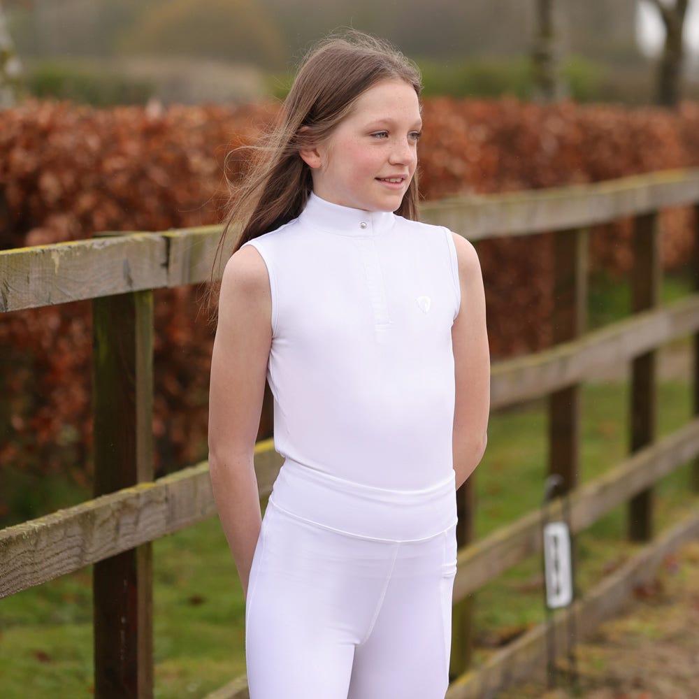 Hy Equestrian Eden Children&#039;s Sleeveless Show Shirt image 12