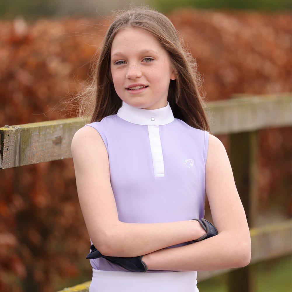 Hy Equestrian Eden Children&#039;s Sleeveless Show Shirt image 7