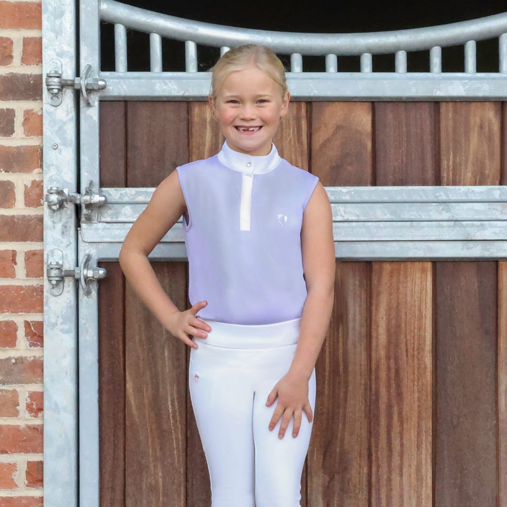 Hy Equestrian Eden Children&#039;s Sleeveless Show Shirt image 5