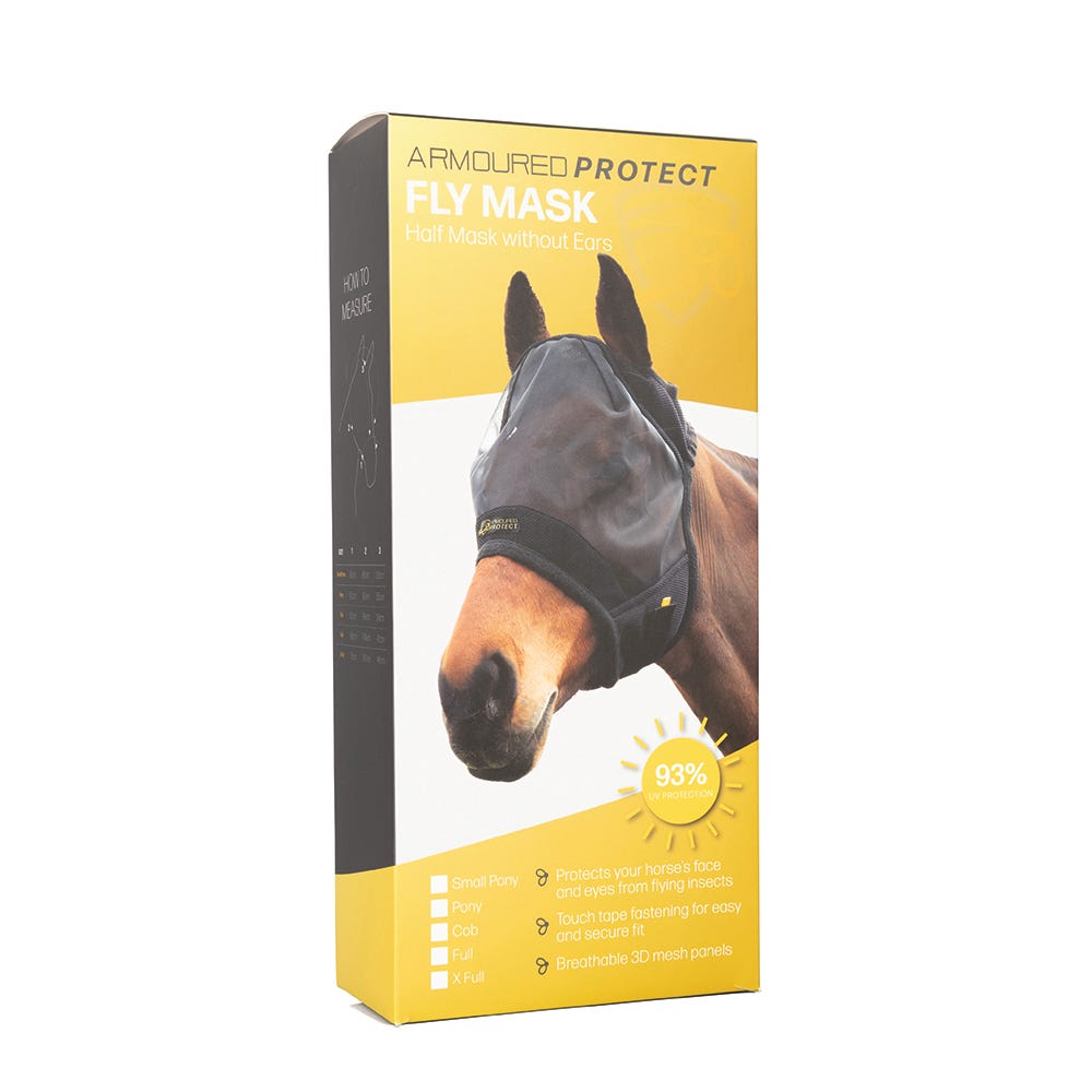 Hy Equestrian Armoured Protect Half Mask without Ears image 1