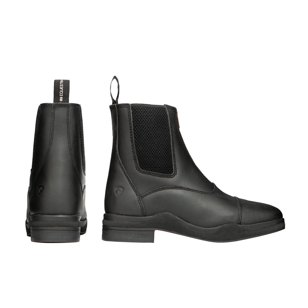 Hy Equestrian Fleece Lined Wax Leather Zip Jodhpur Boot image 1