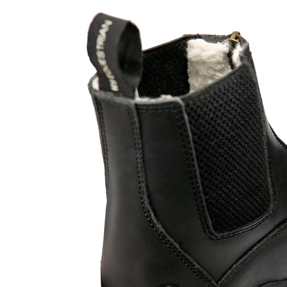 Hy Equestrian Fleece Lined Wax Leather Zip Jodhpur Boot image 4