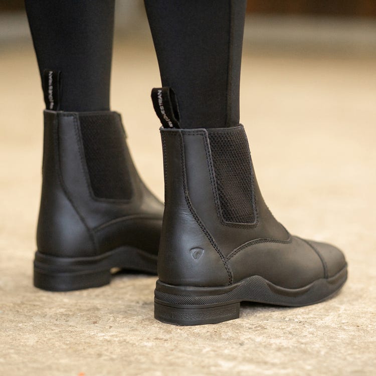 Hy Equestrian Fleece Lined Wax Leather Zip Jodhpur Boot image 6