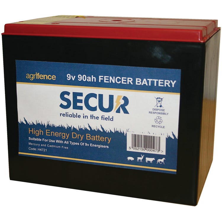 Agrifence 9v-90Ah Dry Battery image 1