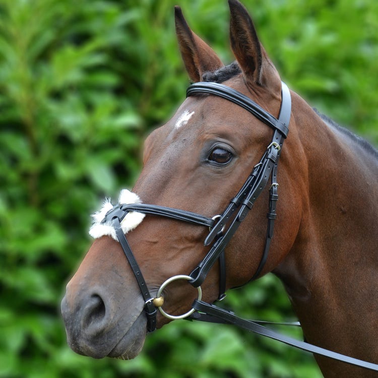 Hy Equestrian Mexican Bridle with Rubber Grip Reins image 1